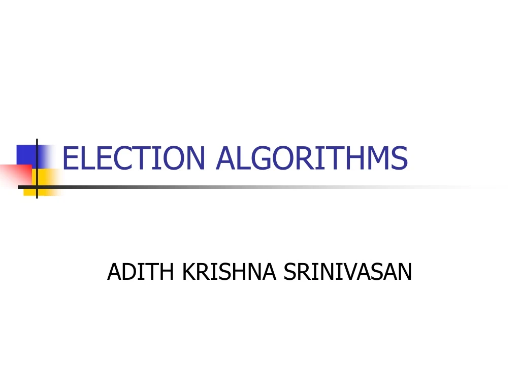 election algorithms