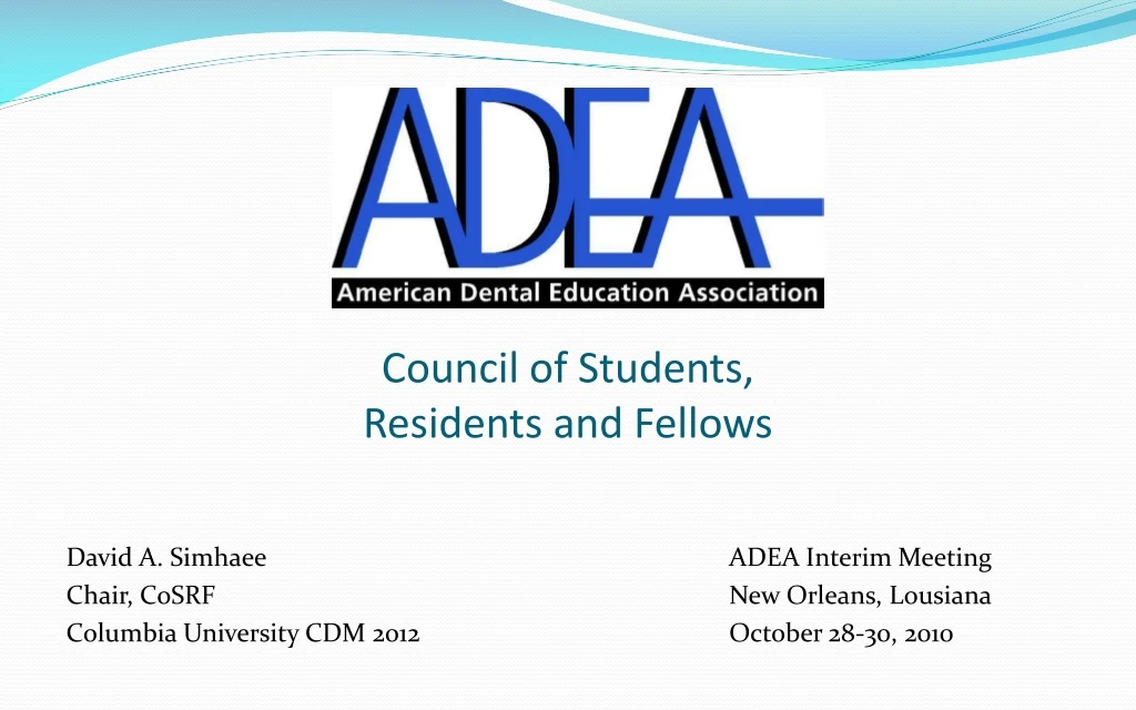 council of students residents and fellows