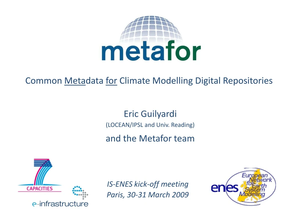 common meta data for climate modelling digital