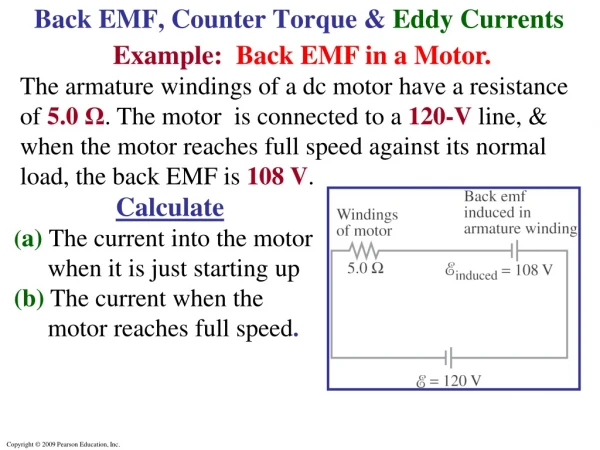 Back EMF, Counter Torque &amp;  Eddy Currents