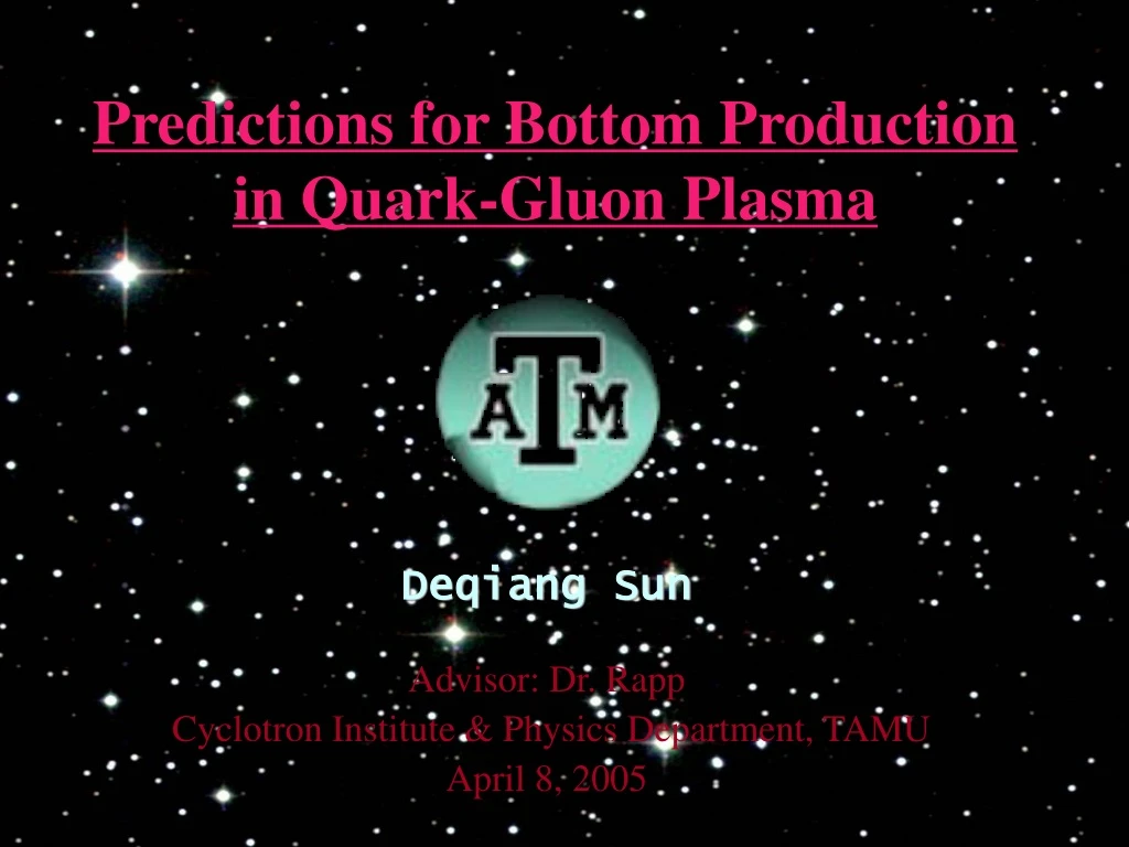 predictions for bottom production in quark gluon plasma