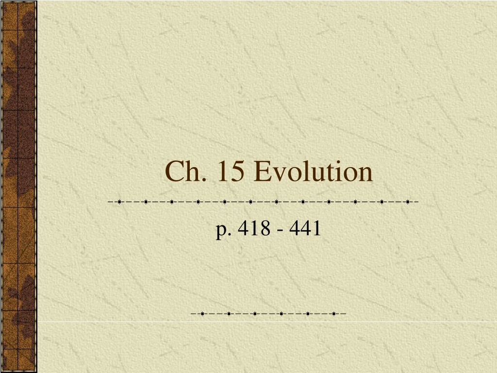 ch 15 evolution