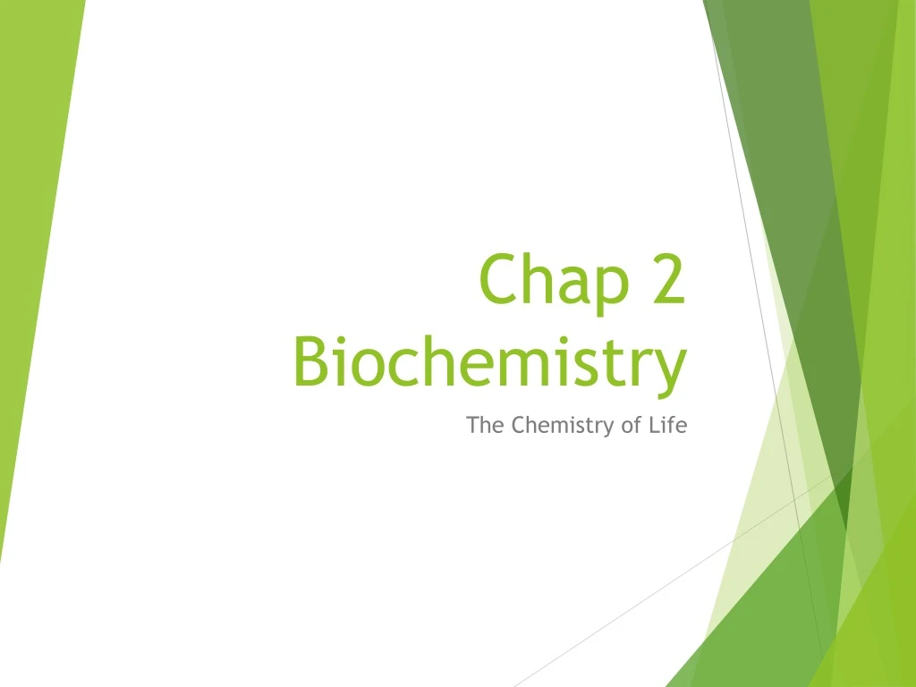 chap 2 biochemistry