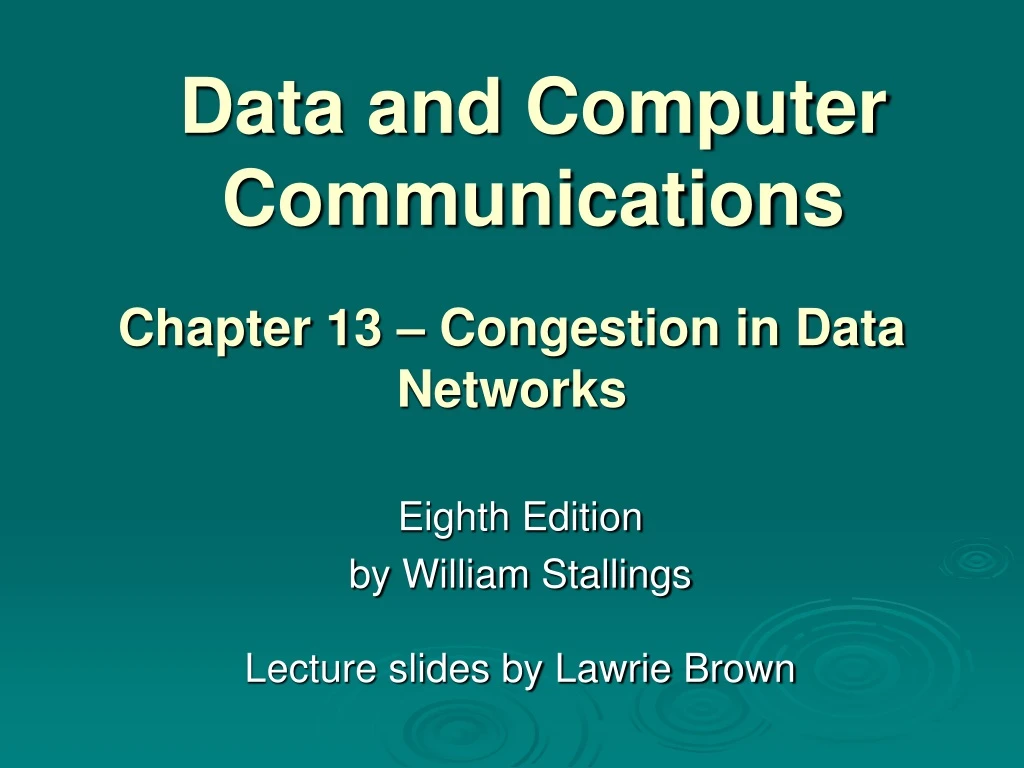 data and computer communications