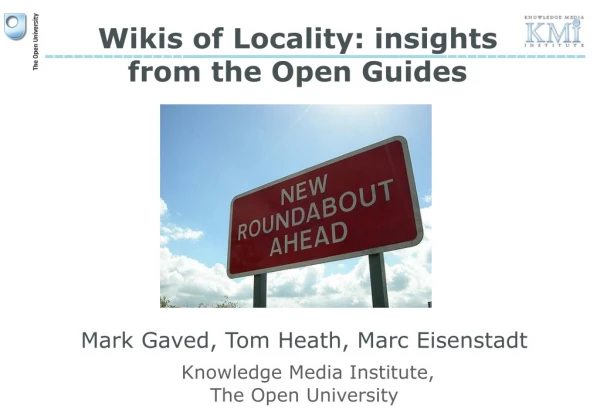 Wikis of Locality: insights  from the Open Guides
