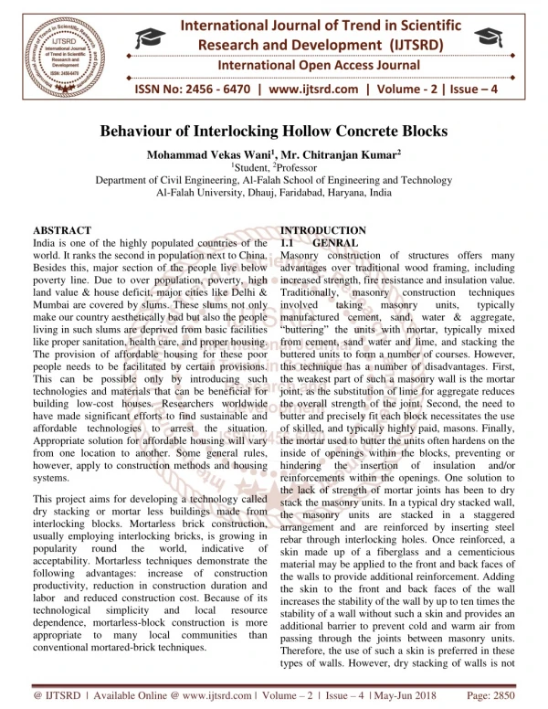 international journal of trend in scientific