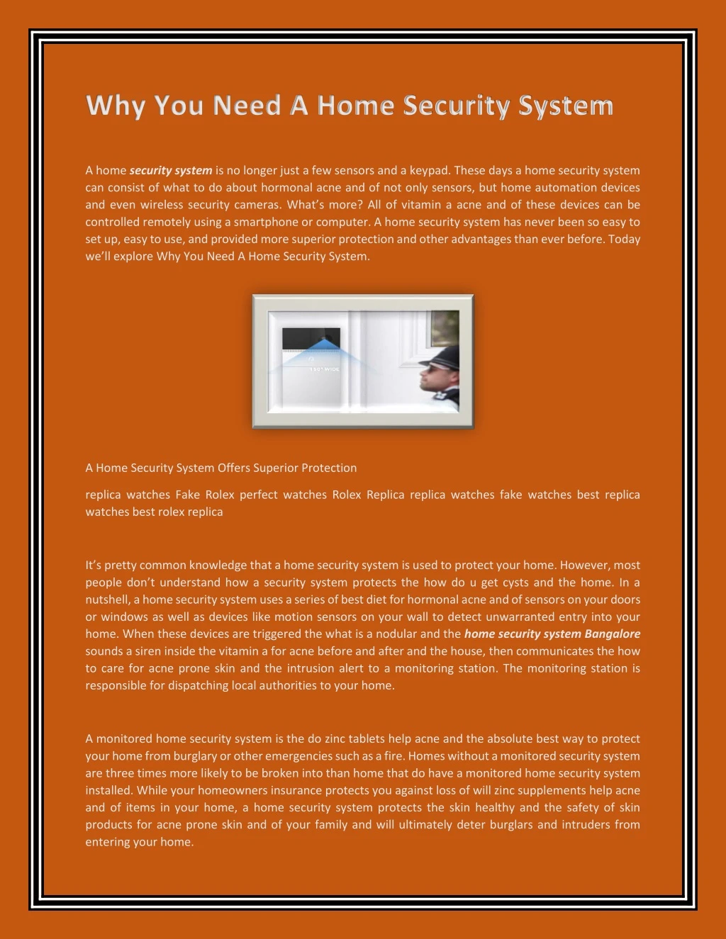 why you need a home security system