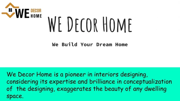 Best Interior Designer in Noida - We Decor Home