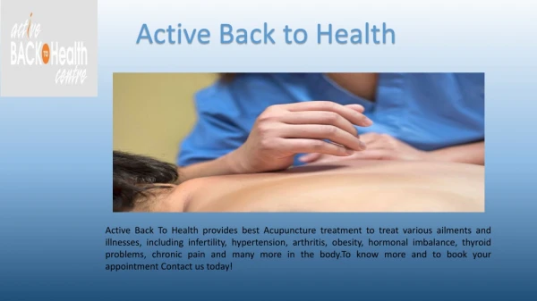 Get Best Acupuncture Treatment At Reasonable Price