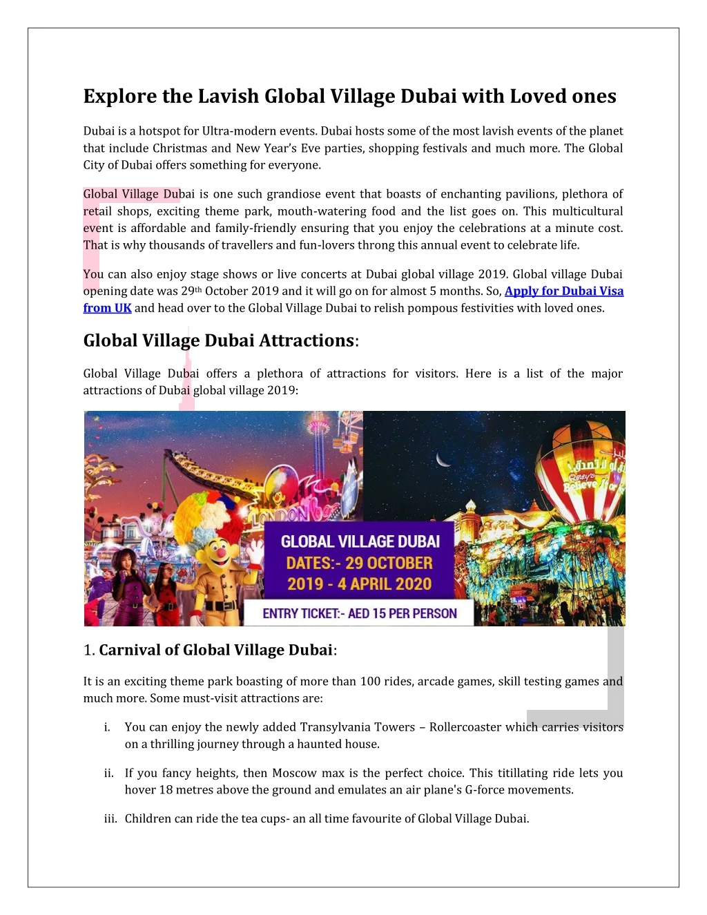 explore the lavish global village dubai with