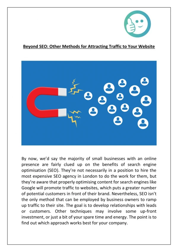 beyond seo other methods for attracting traffic
