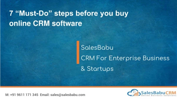 7 must do steps before you buy online crm software