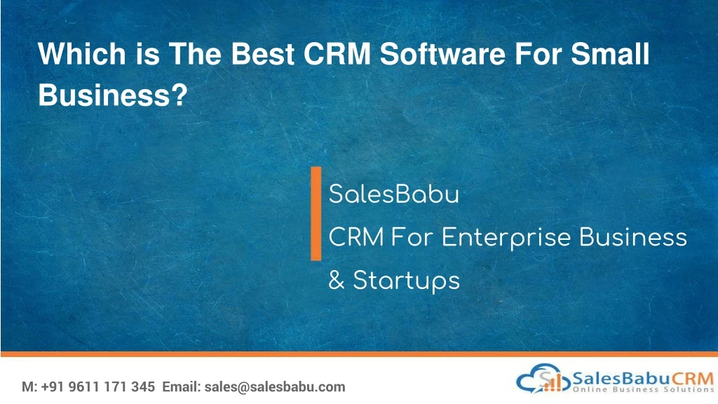 which is the best crm software for small business