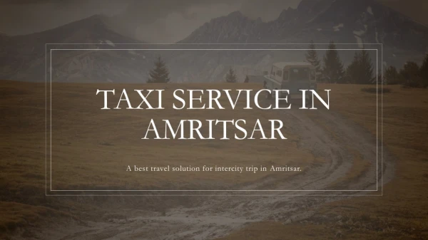 Taxi Service in Amritsar