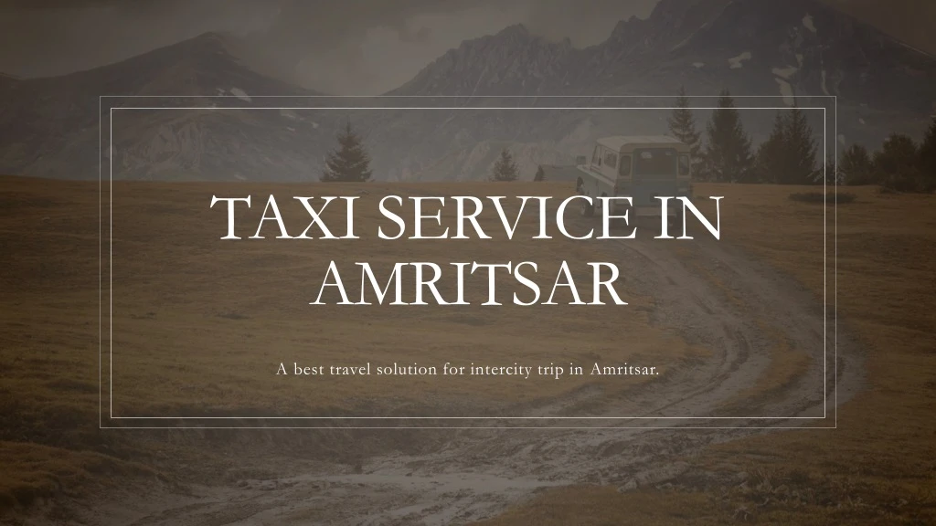 taxi service in amritsar