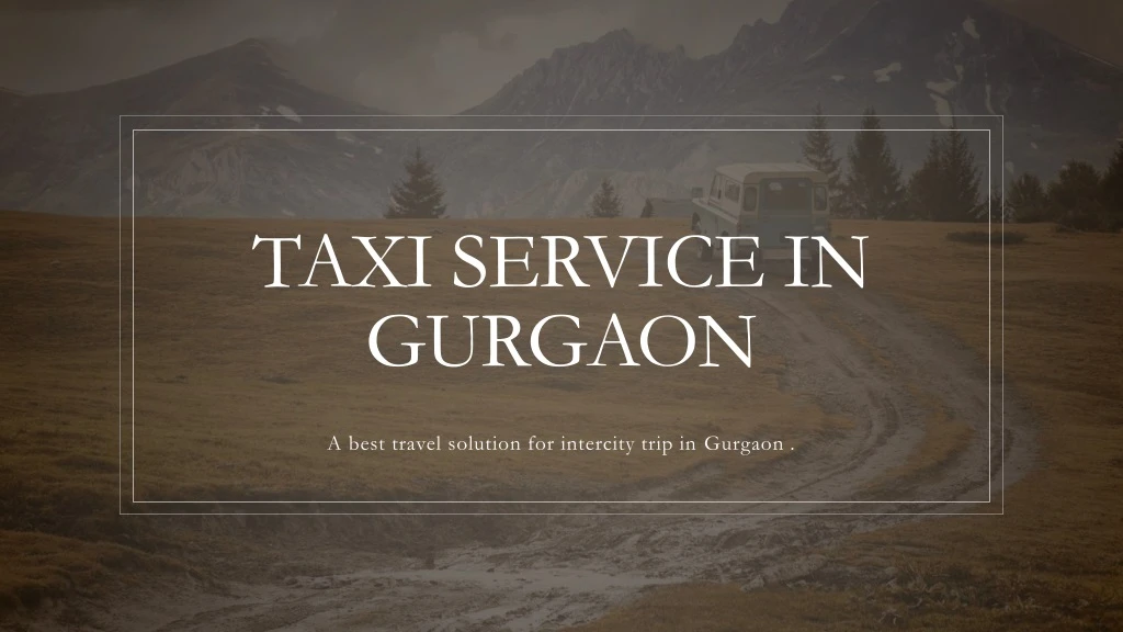 taxi service in gurgaon