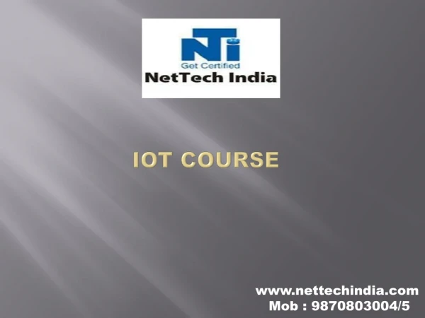 iot course