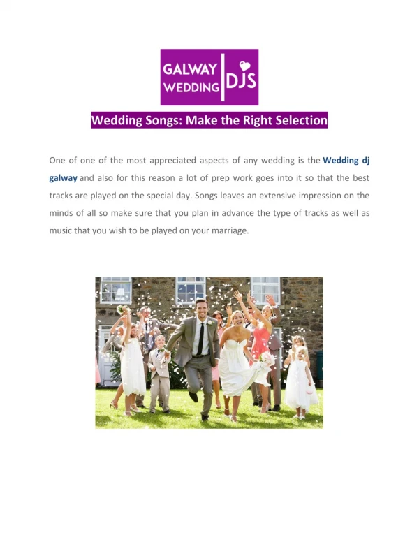 Wedding Bands Galway, Ireland | Professional Wedding DJ