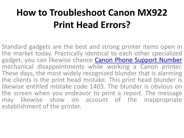 Contact Us - Canon Printer Help