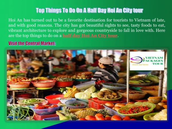Top Things To Do On a Half Day Hoi an City Tour
