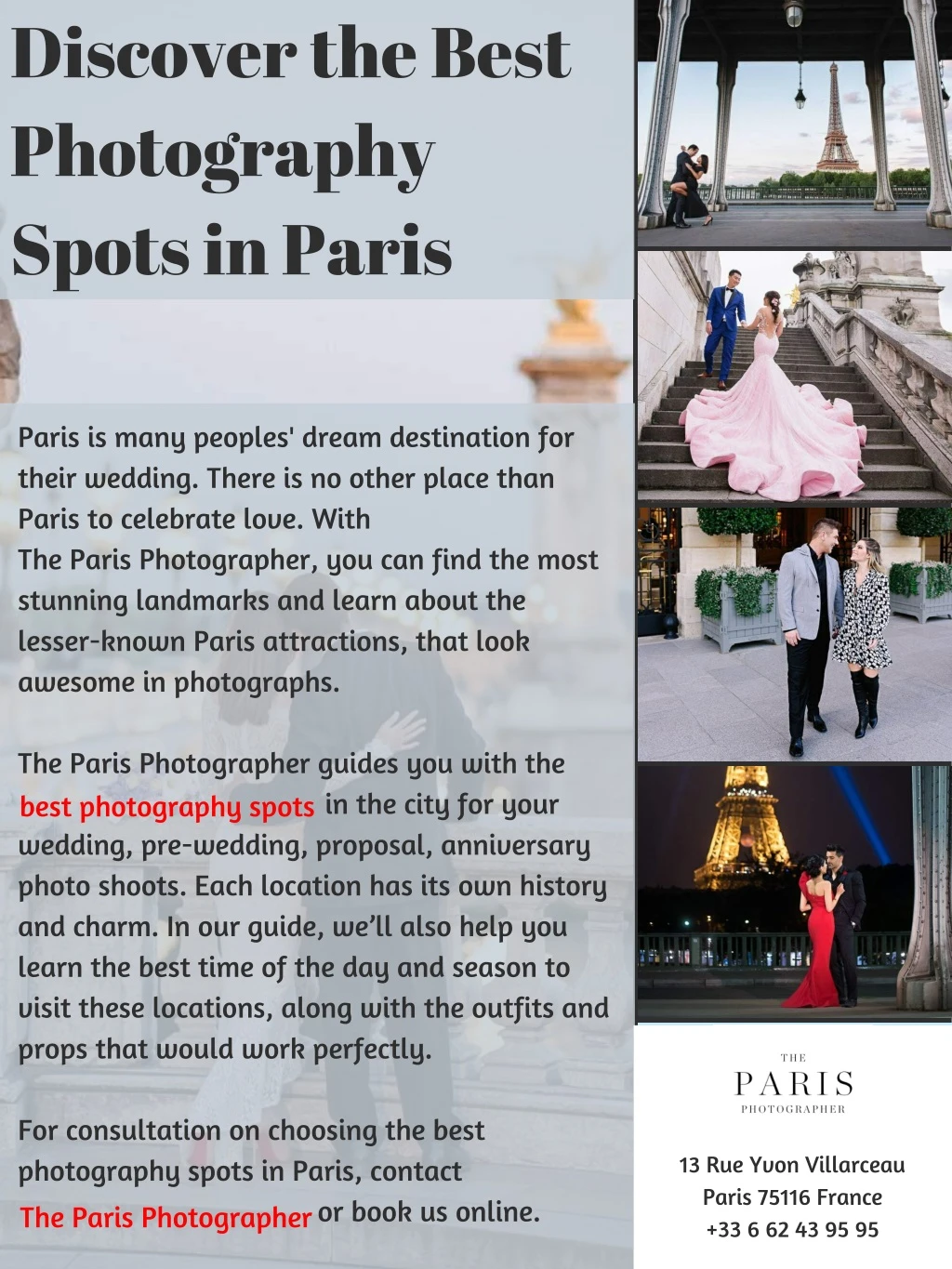 discover the best photography spots in paris