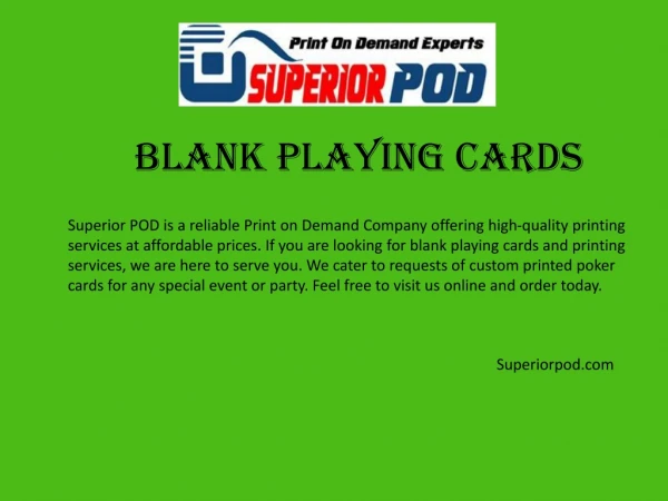 blank playing cards