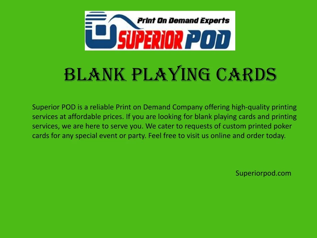 blank playing cards