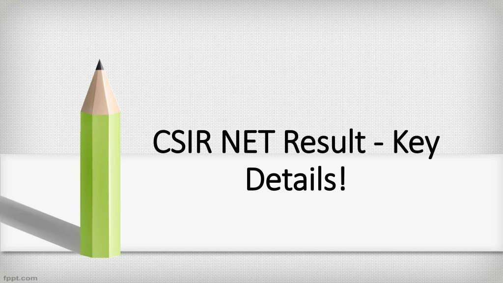 csir net result key details
