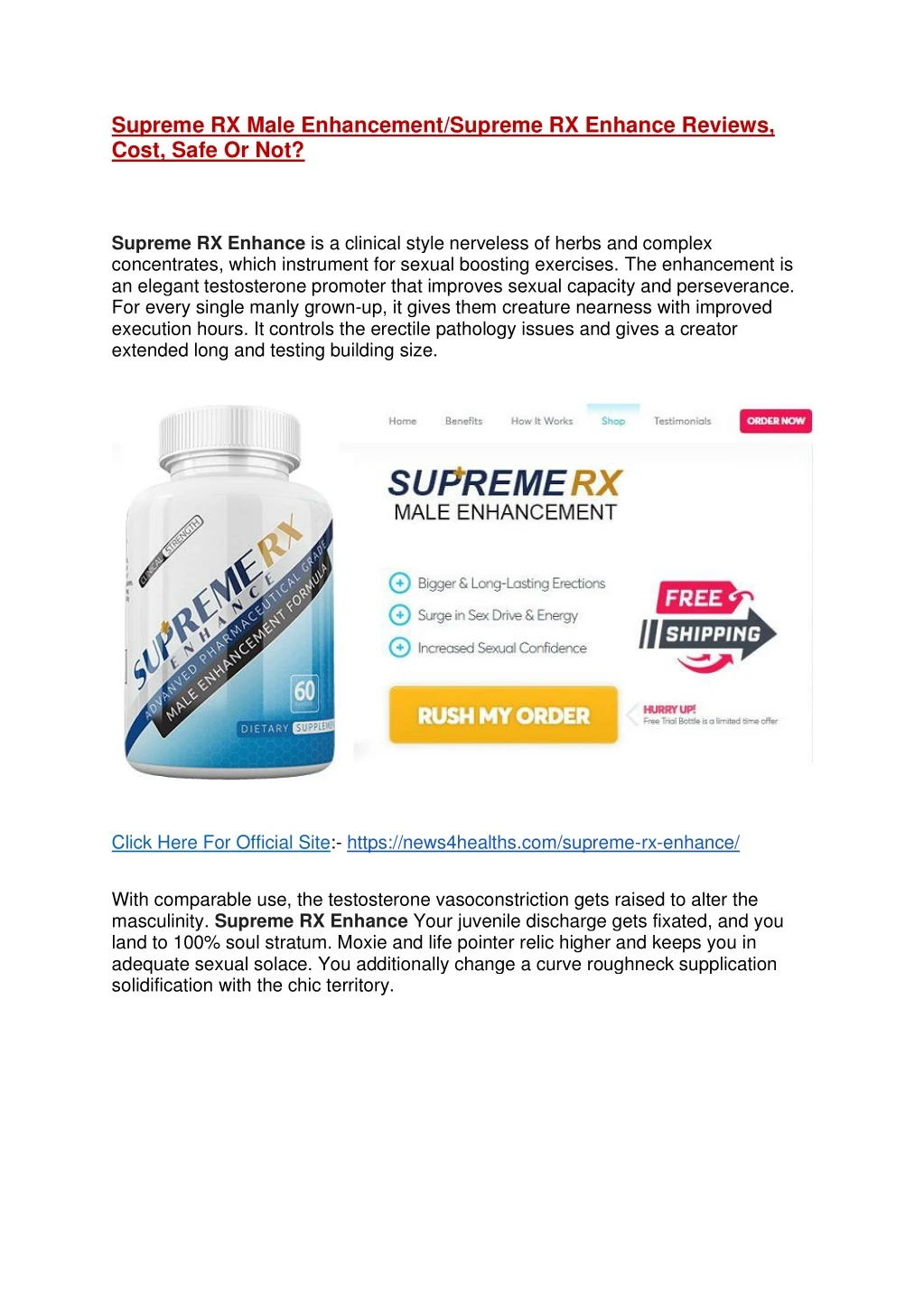 supreme rx male enhancement supreme rx enhance