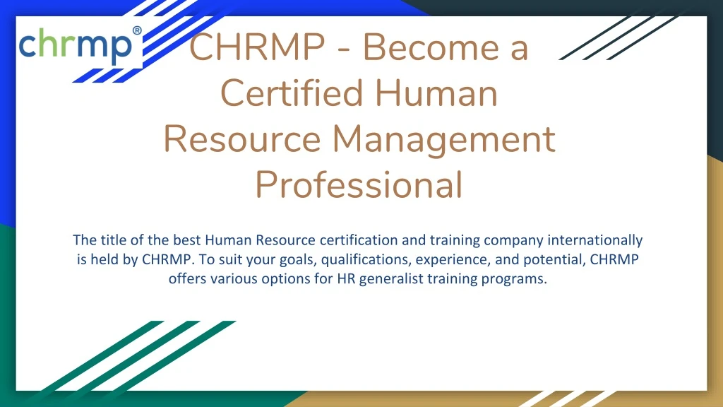chrmp become a certified human resource management professional