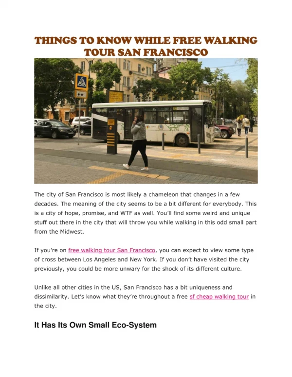 Free walking tour San Francisco
