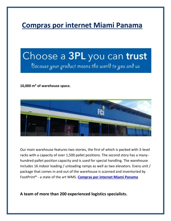 compras por internet miami panama