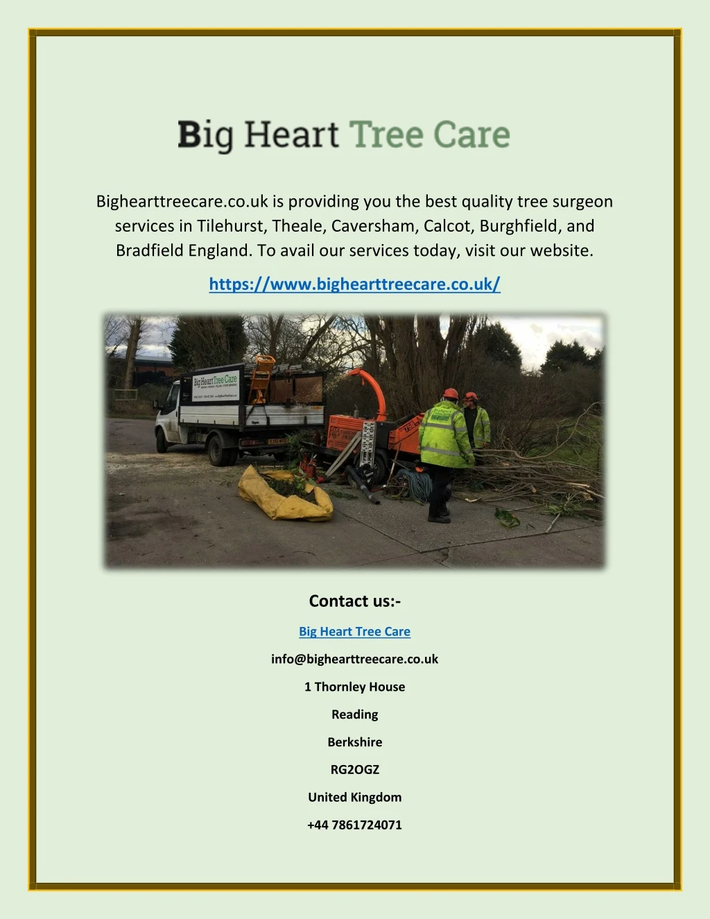 bighearttreecare co uk is providing you the best