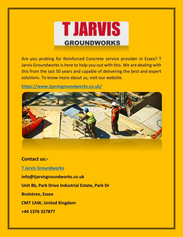 Foundations and Footings Essex - T Jarvis Groundworks