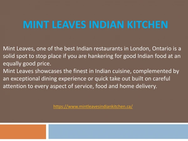Indian restaurant in london ontario