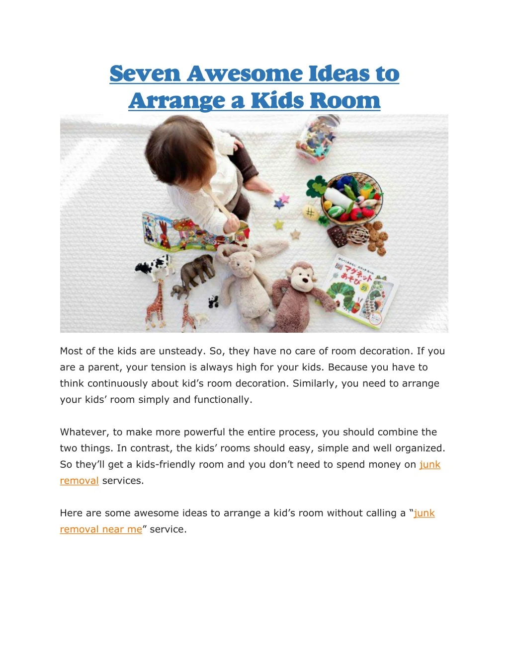seven awesome ideas to arrange a kids room