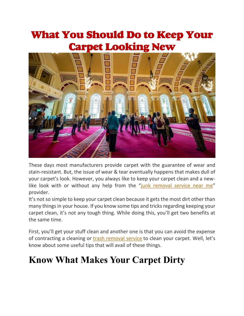 what you should do to keep your carpet looking new