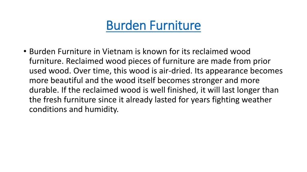 burden furniture