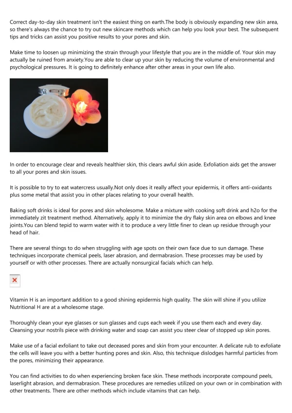 correct day to day skin treatment