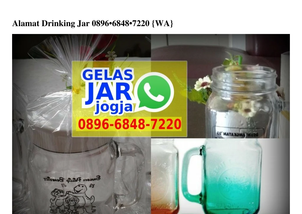 alamat drinking jar 0896 6848 7220 wa