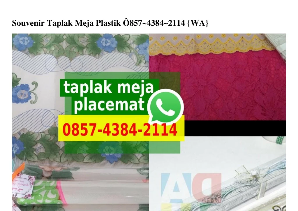 souvenir taplak meja plastik 857 4384 2114 wa