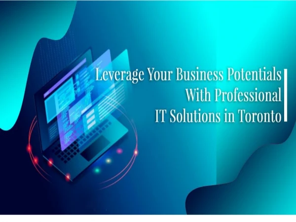 Leverage Your Business Potentials With Professional IT Solutions in Toronto