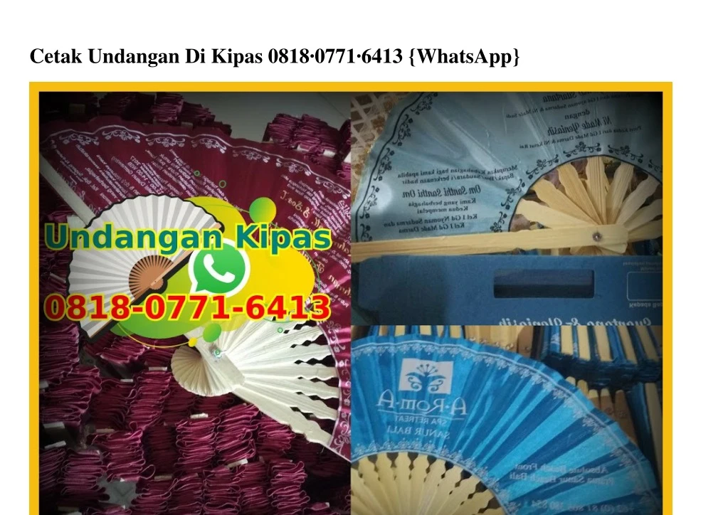 cetak undangan di kipas 0818 0771 6413 whatsapp