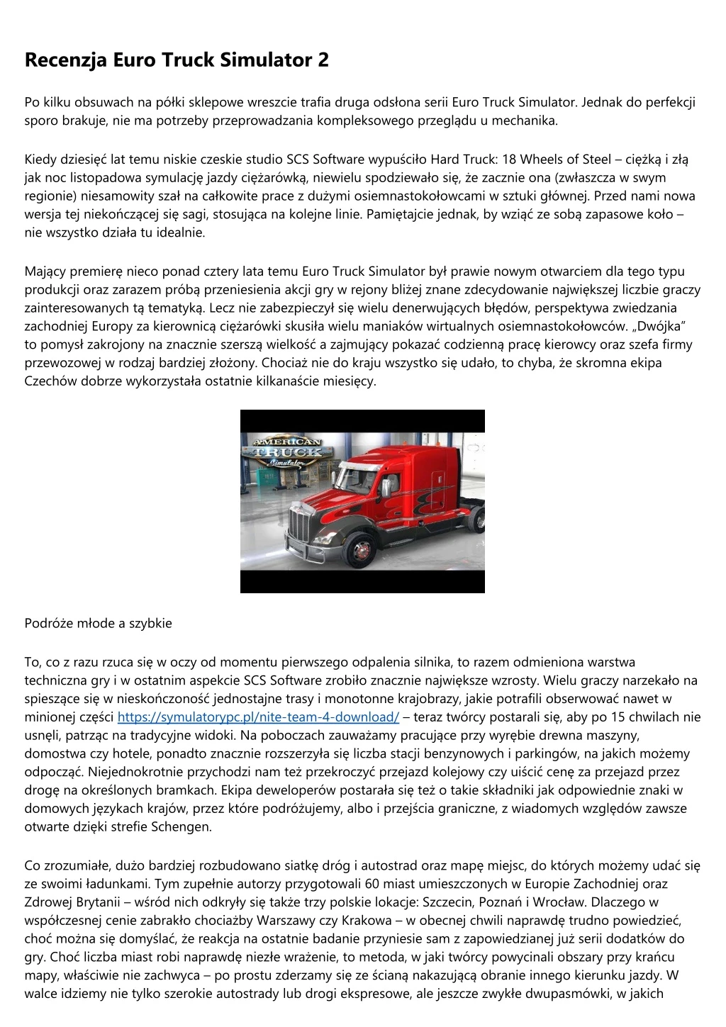 recenzja euro truck simulator 2