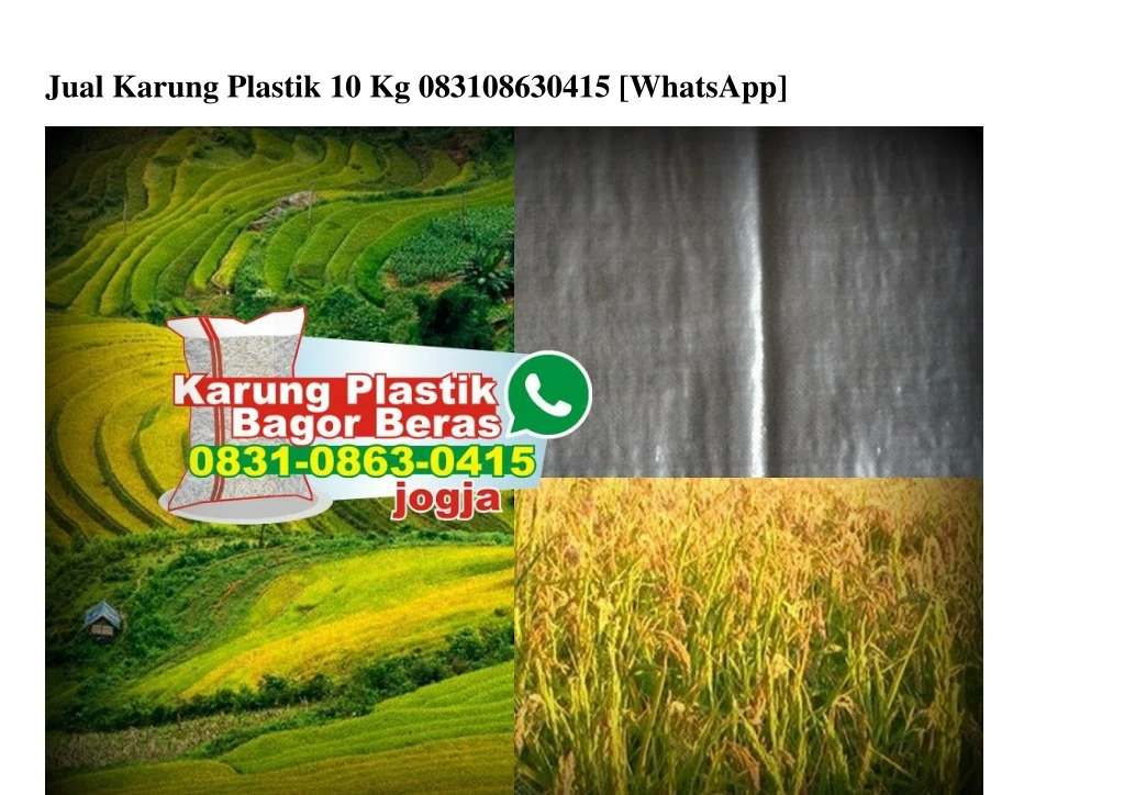 jual karung plastik 10 kg 083108630415 whatsapp