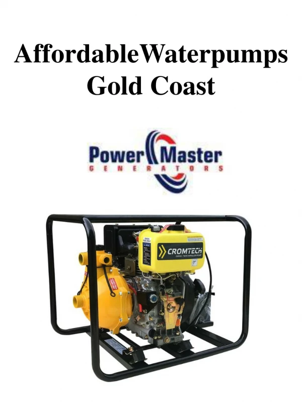 Affordable Waterpumps Gold Coast