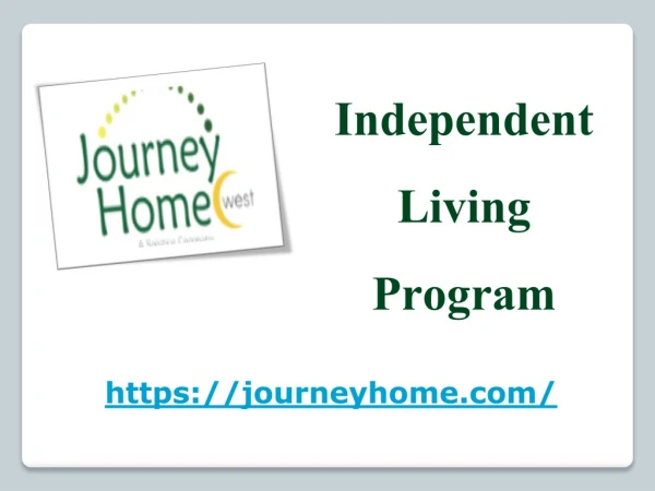 Independent Living Program - journeyhome.com