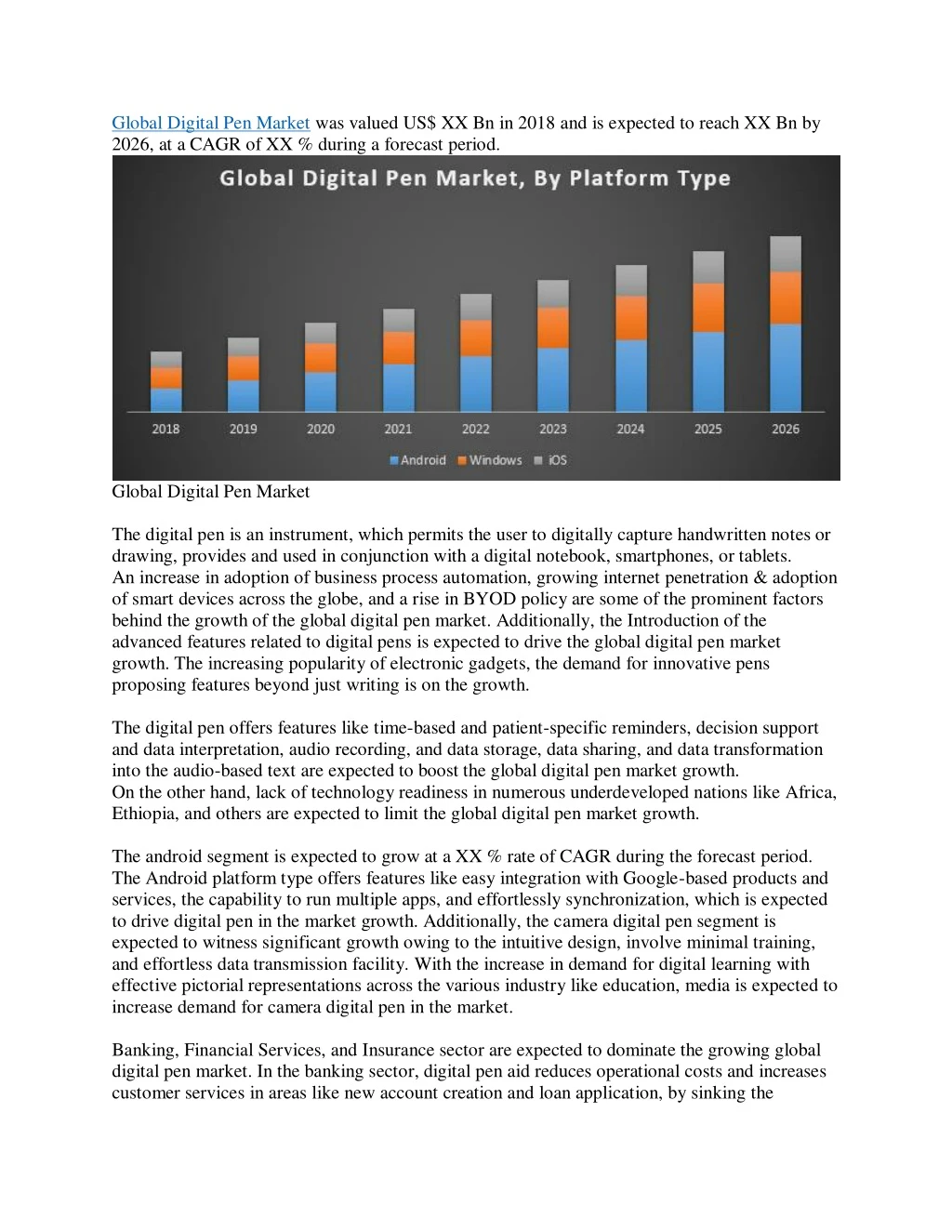 global digital pen market was valued