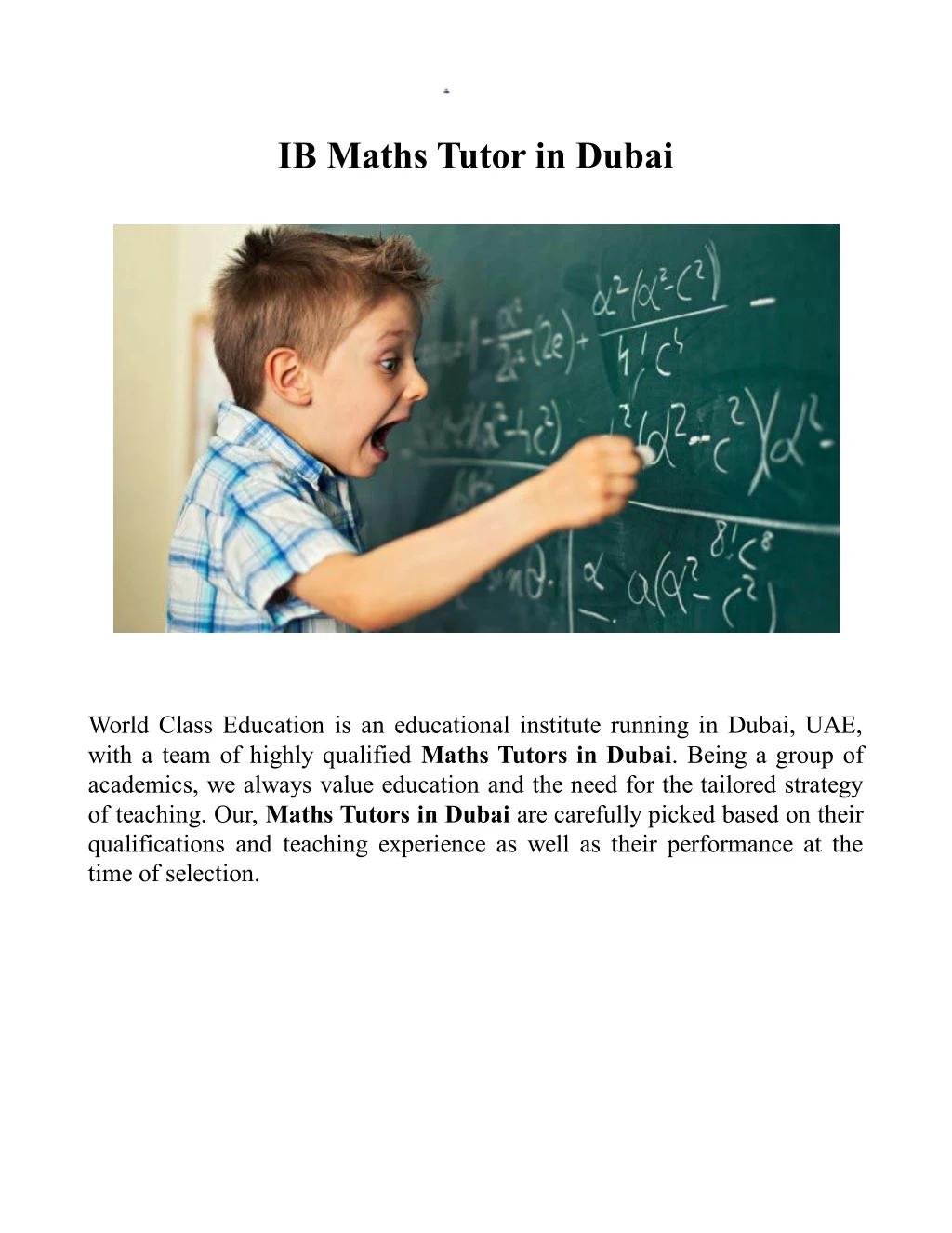 ib maths tutor in dubai