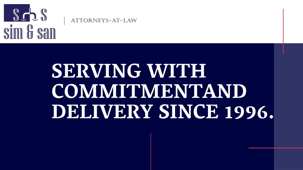 serving with commitmentand delivery since 1996